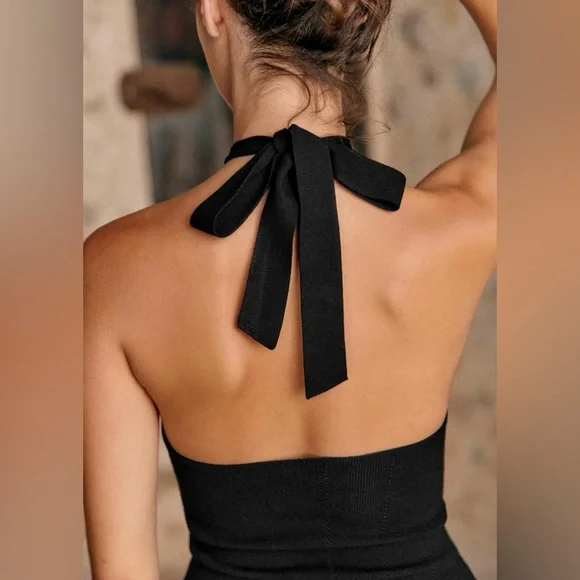 NWT Sézane Lucia Dress in Black Size S - Picture 4 of 8